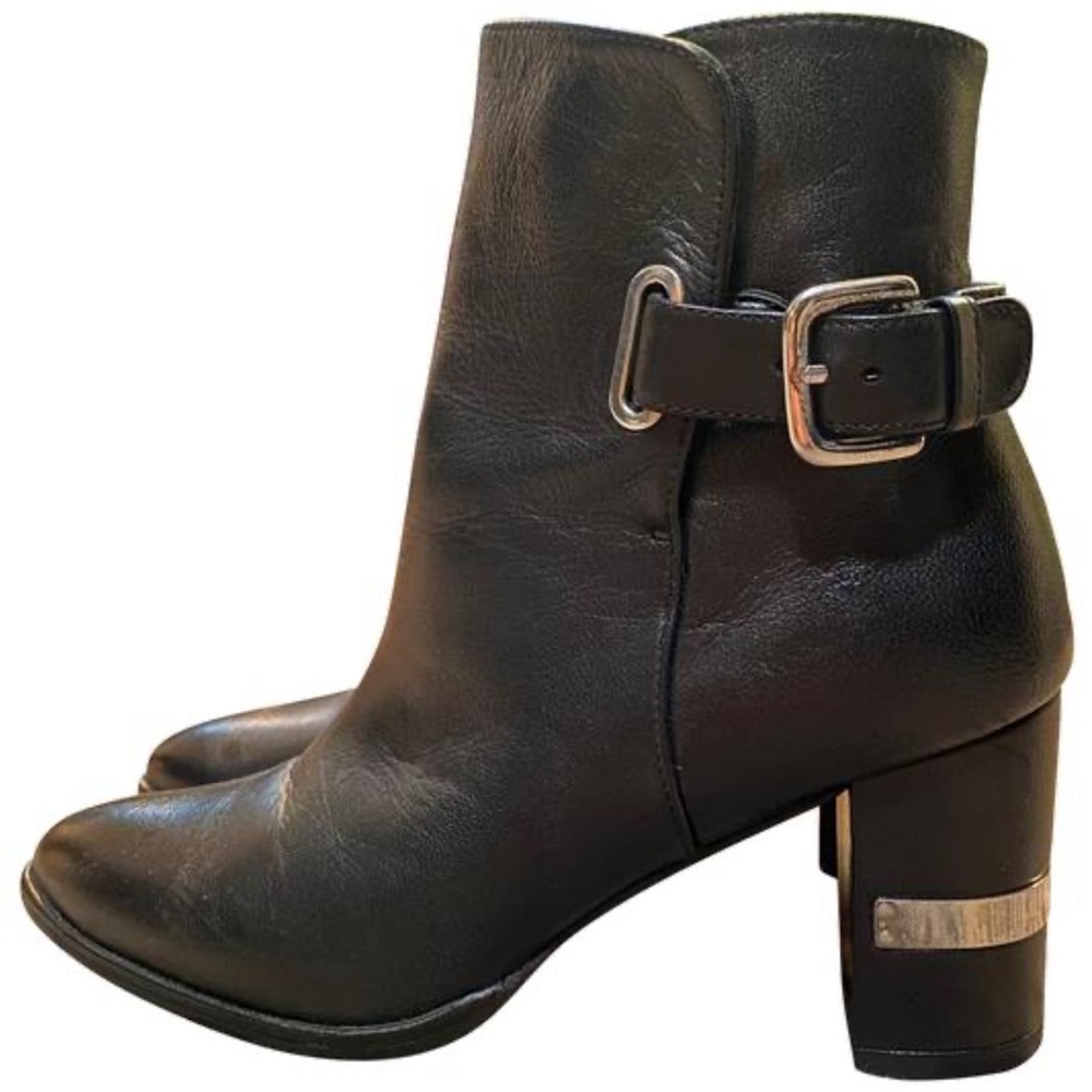 Stuart Weitzman Black Imback Nappa Leather Ankle Boots